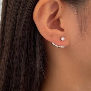 Rhinestone Decor Earring Jackets